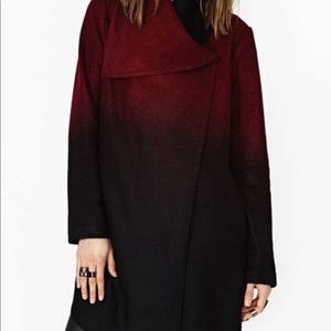 BB Dakota Danton Wrap Cape Wool Blend Jacket